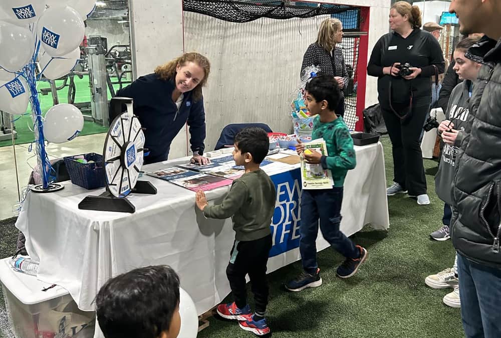 Kids playing games at kids fest