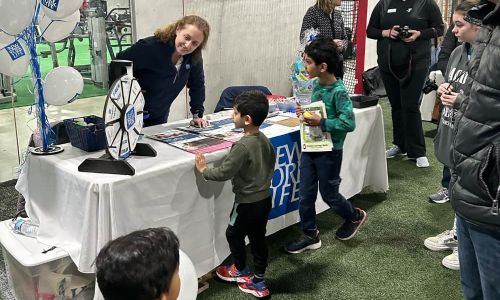 Kids playing games at kids fest