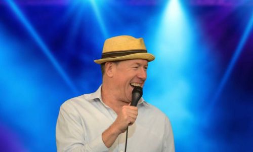 Comedian on stage
